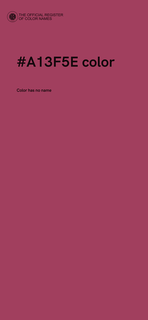 #A13F5E color image