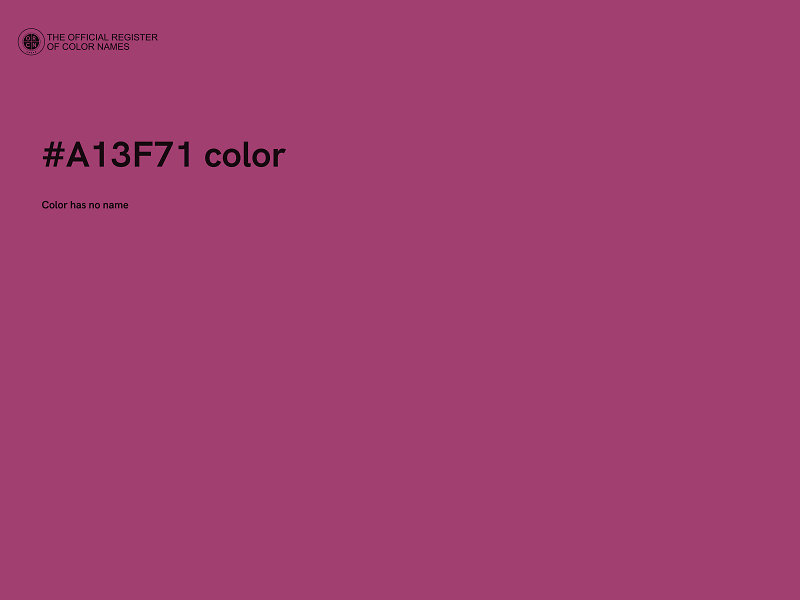 #A13F71 color image