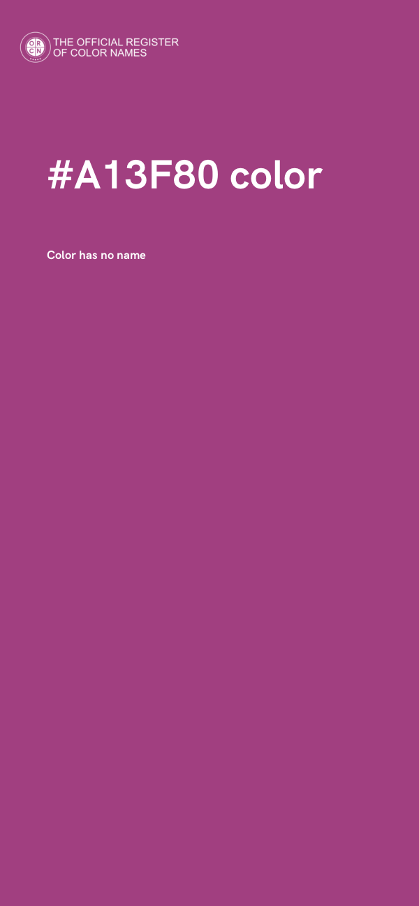 #A13F80 color image