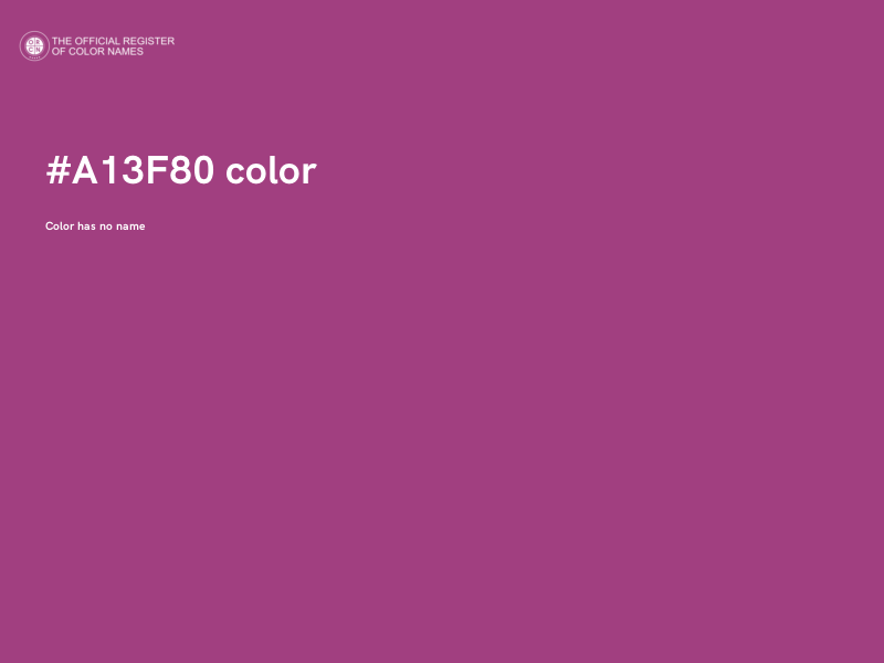 #A13F80 color image