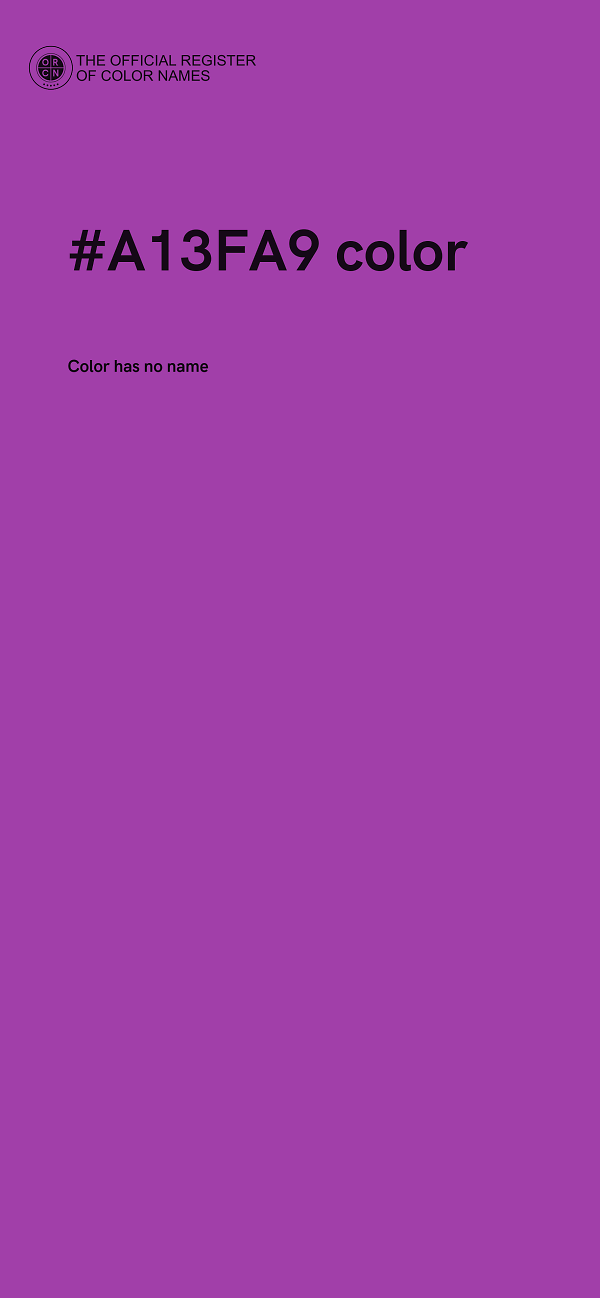 #A13FA9 color image