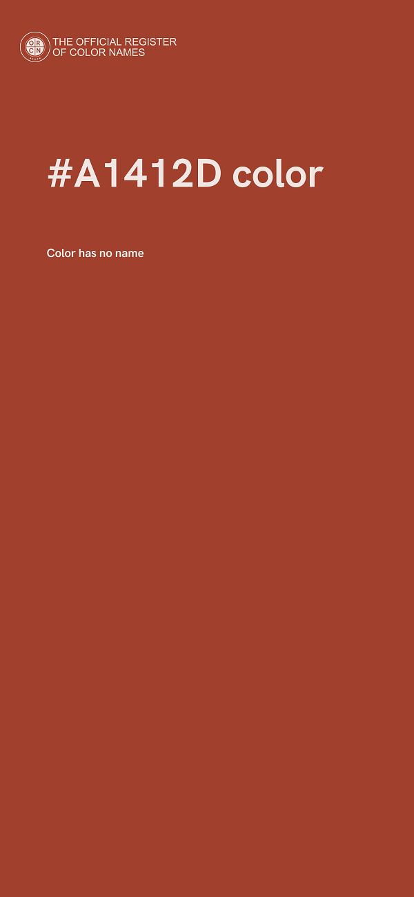 #A1412D color image
