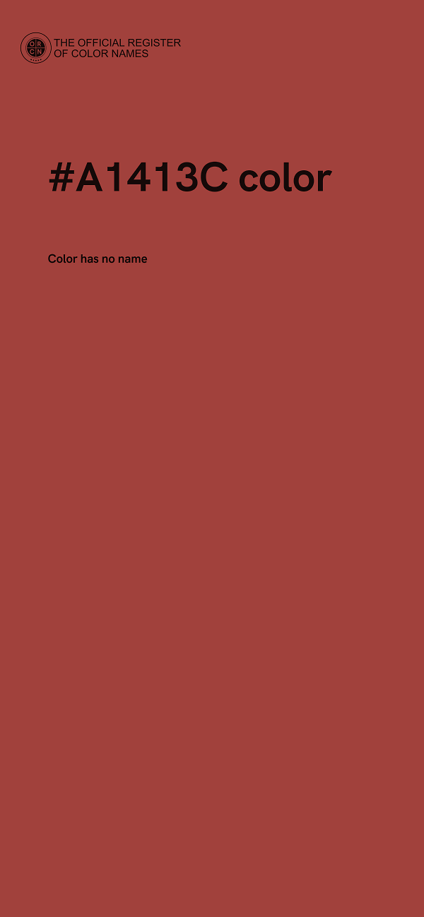 #A1413C color image
