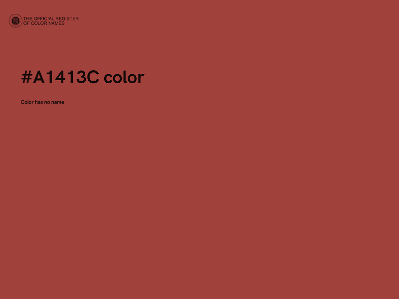 #A1413C color image