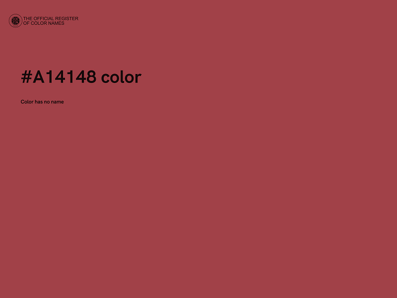 #A14148 color image