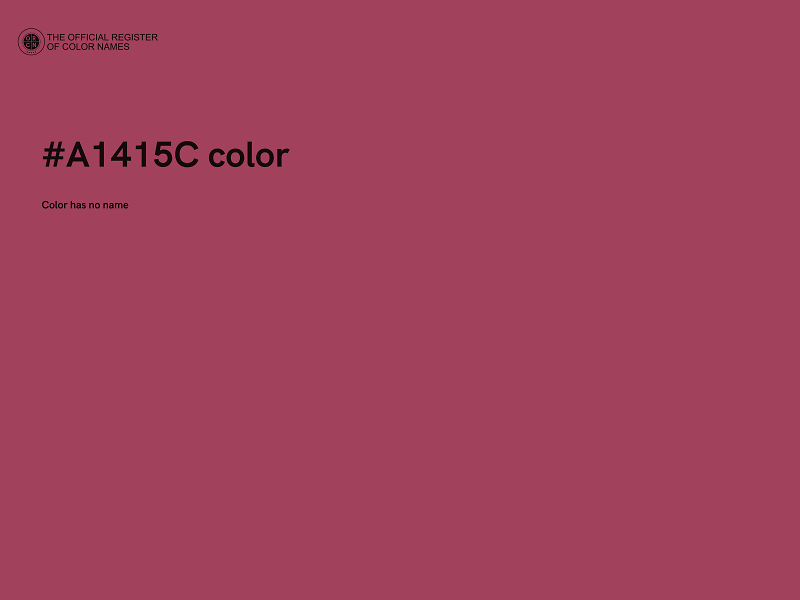 #A1415C color image