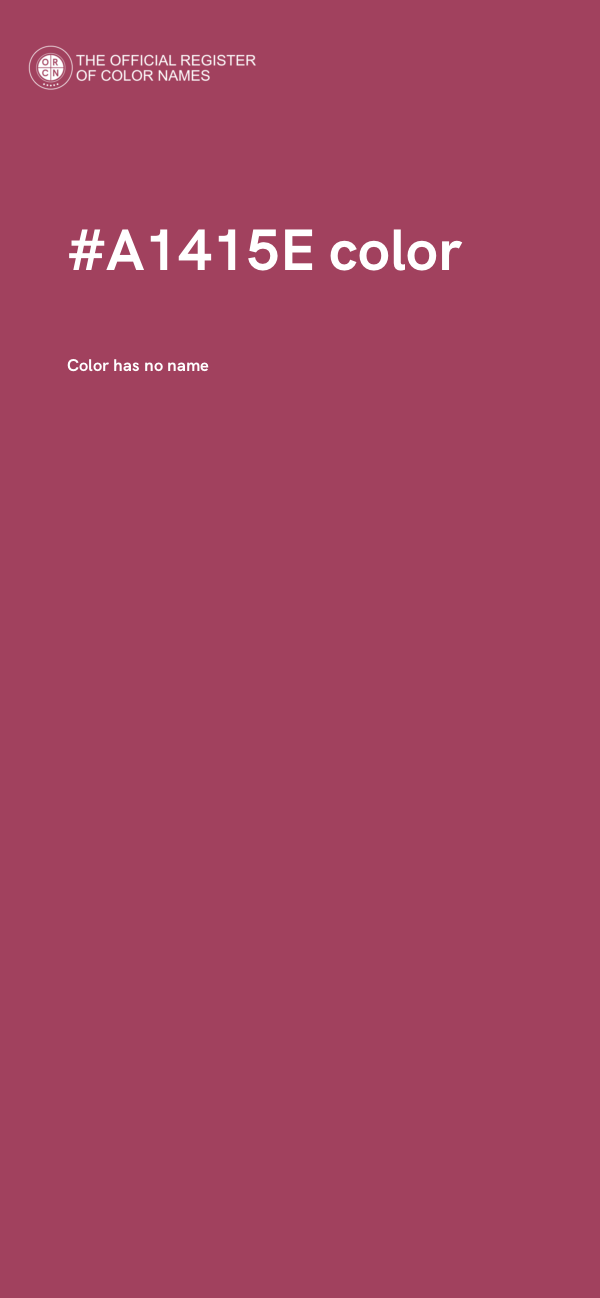 #A1415E color image