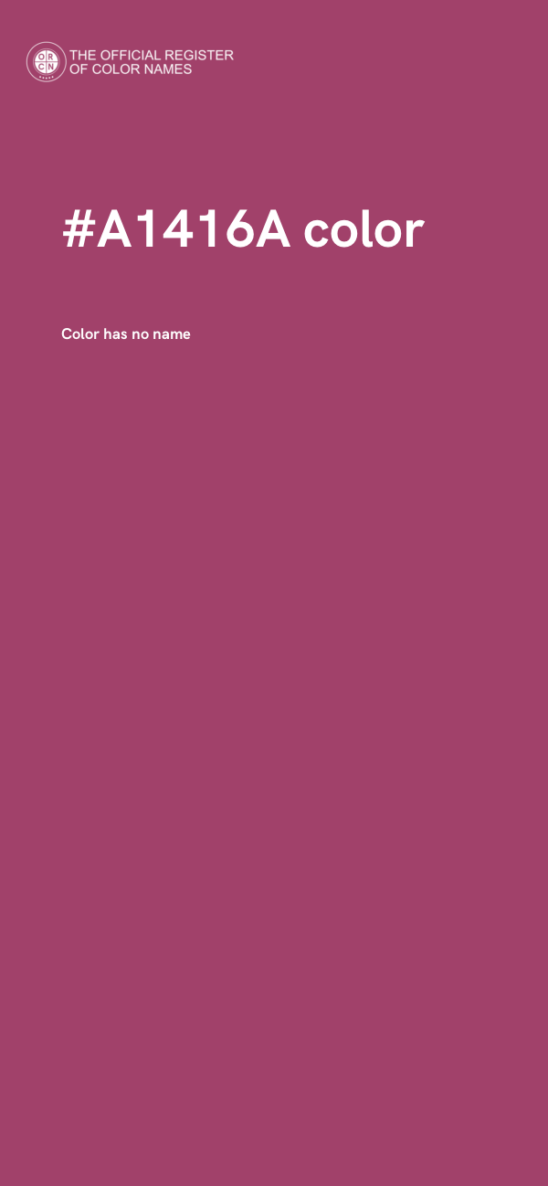 #A1416A color image
