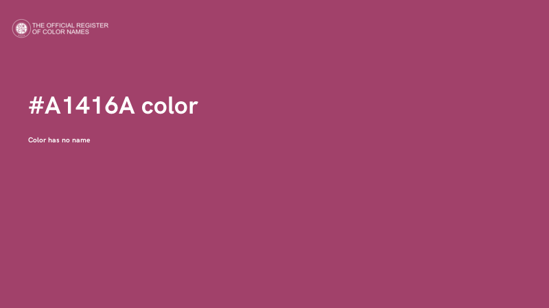 #A1416A color image