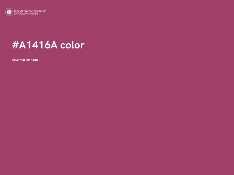 #A1416A color image