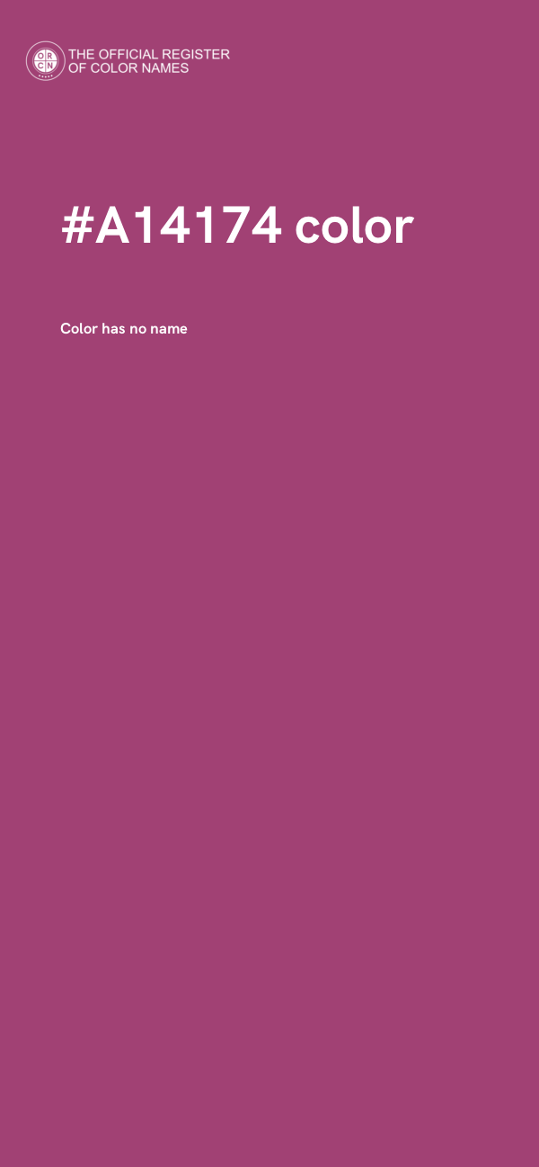 #A14174 color image