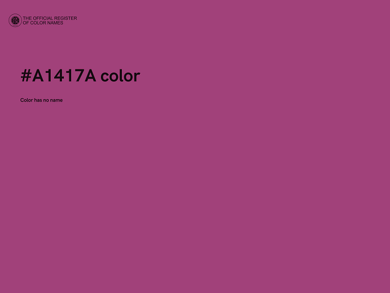 #A1417A color image