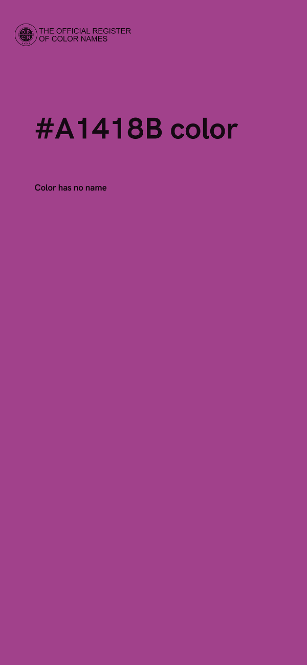 #A1418B color image