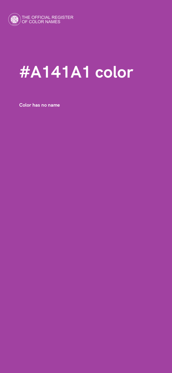 #A141A1 color image