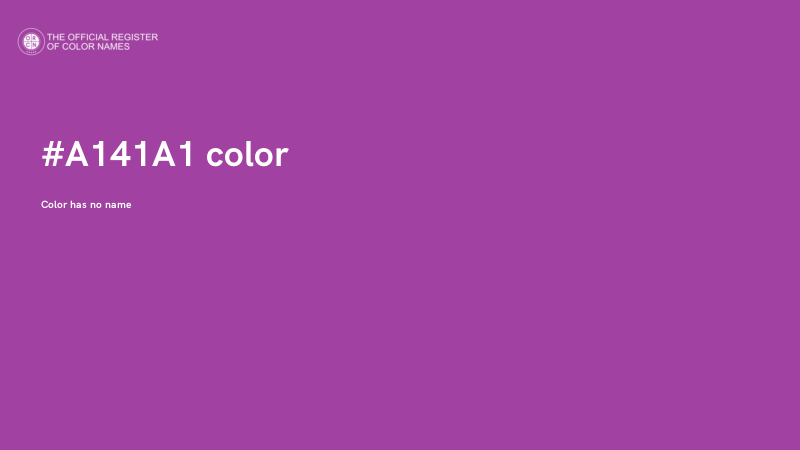 #A141A1 color image