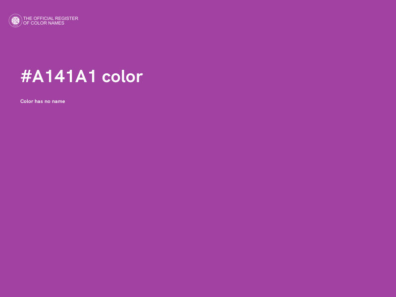 #A141A1 color image