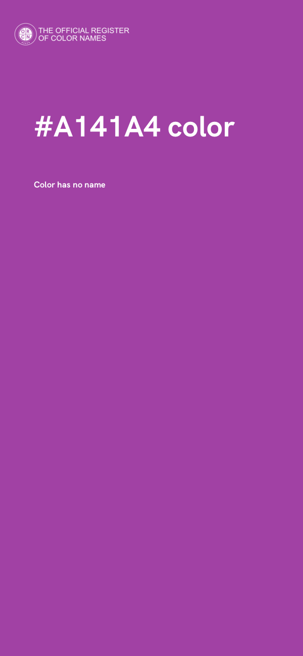 #A141A4 color image