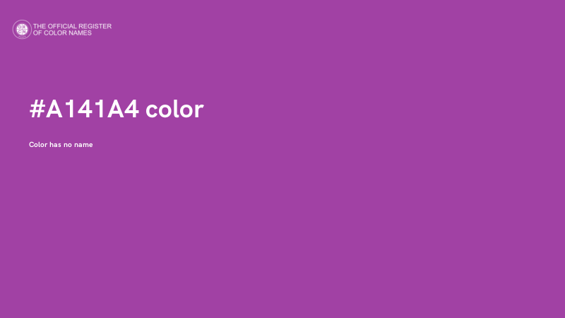 #A141A4 color image