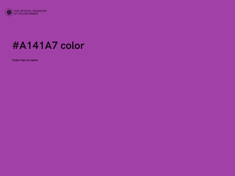 #A141A7 color image