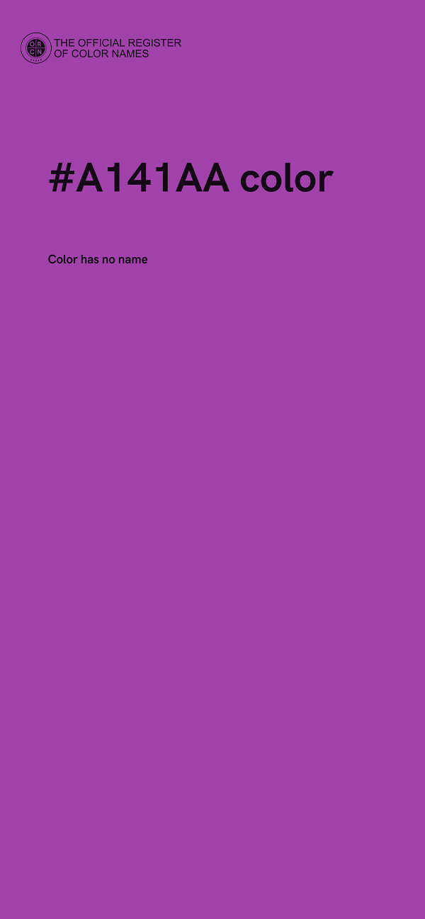 #A141AA color image