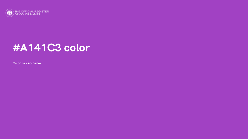 #A141C3 color image