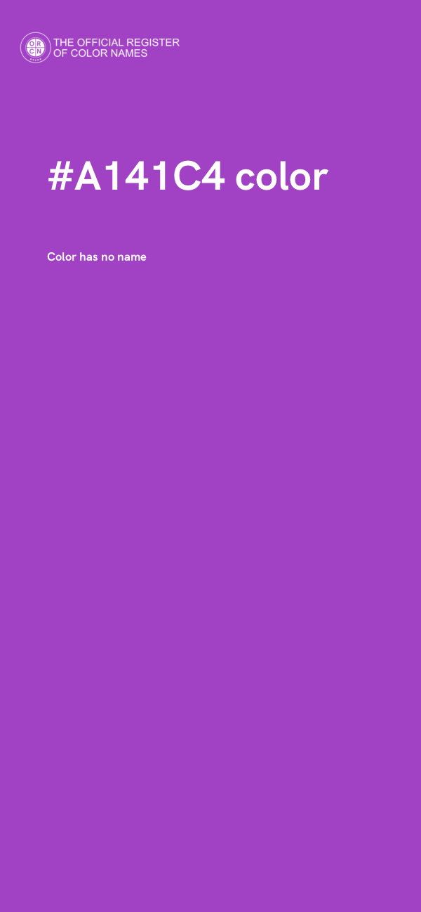 #A141C4 color image