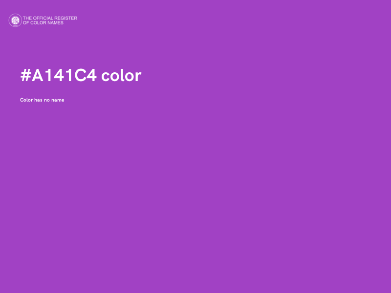 #A141C4 color image