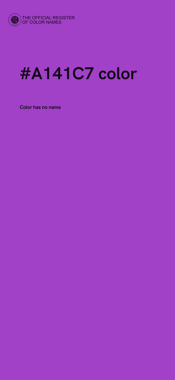 #A141C7 color image