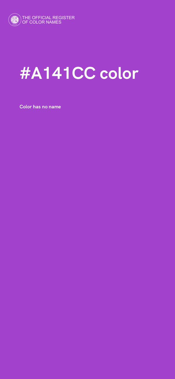 #A141CC color image