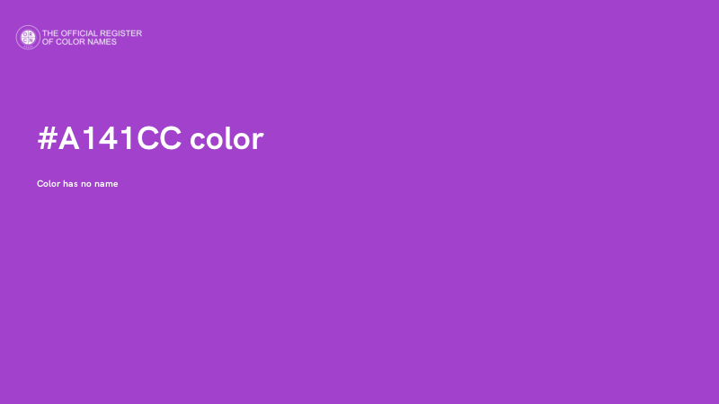 #A141CC color image