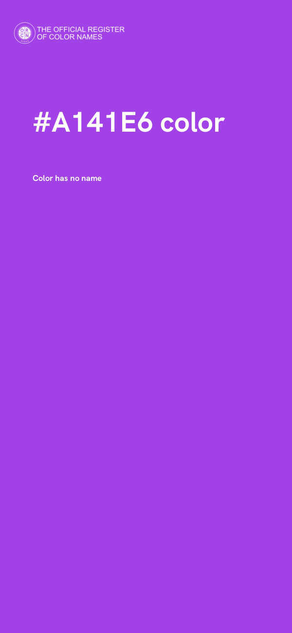 #A141E6 color image