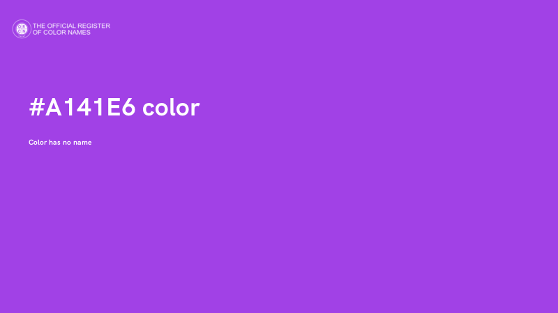 #A141E6 color image