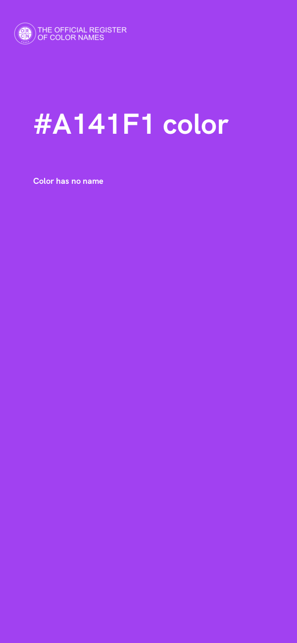 #A141F1 color image