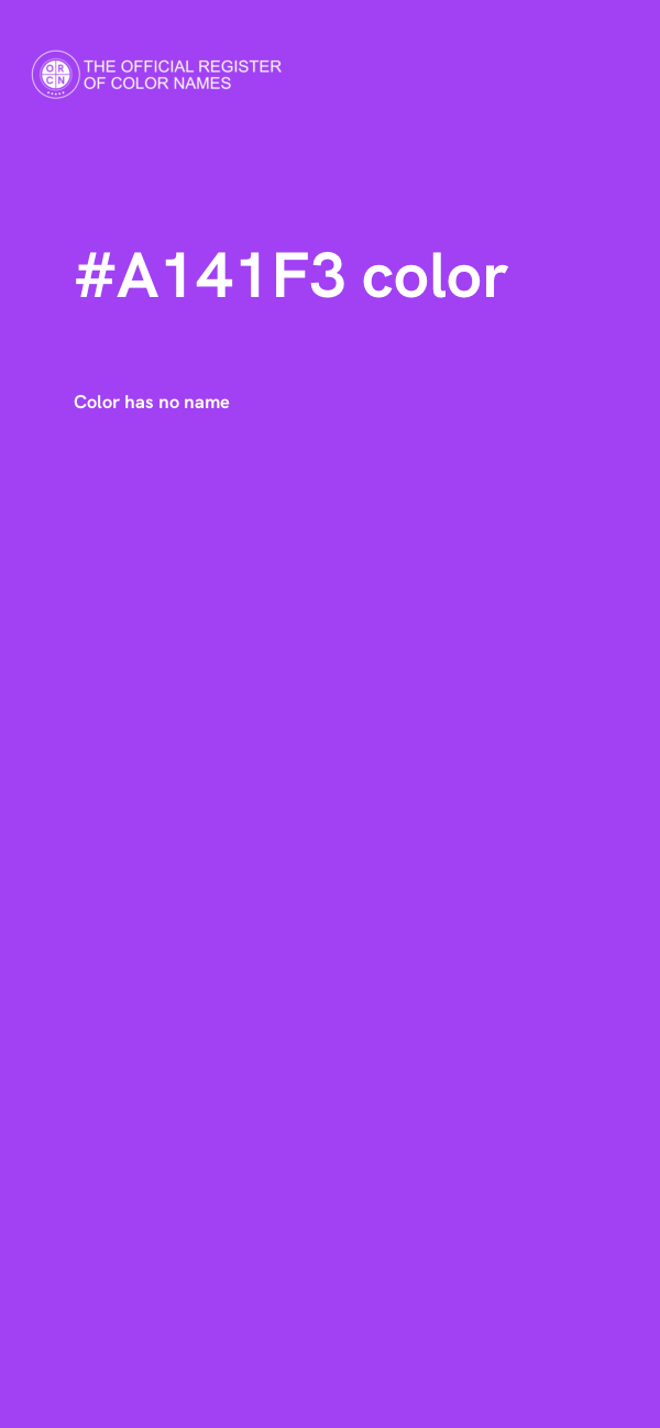 #A141F3 color image