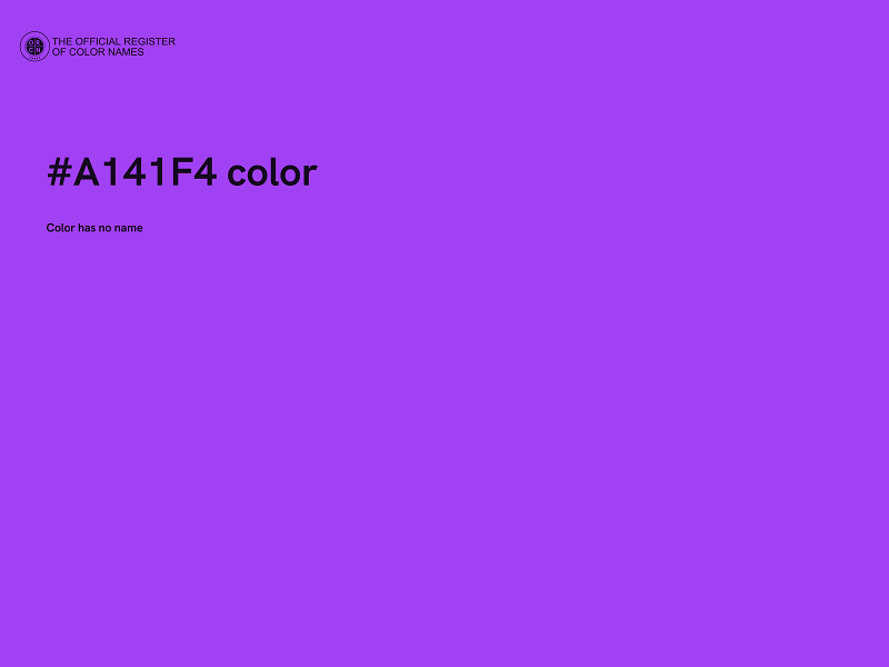 #A141F4 color image