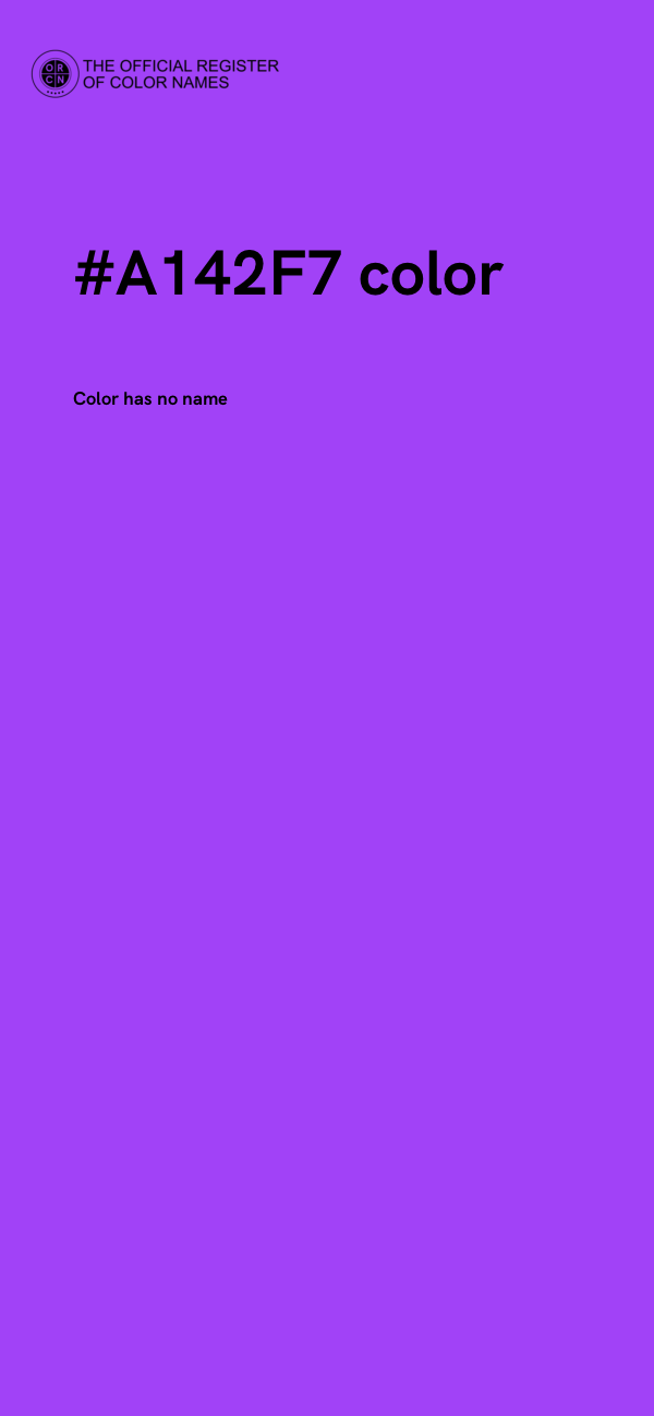 #A142F7 color image