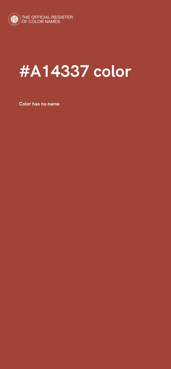 #A14337 color image