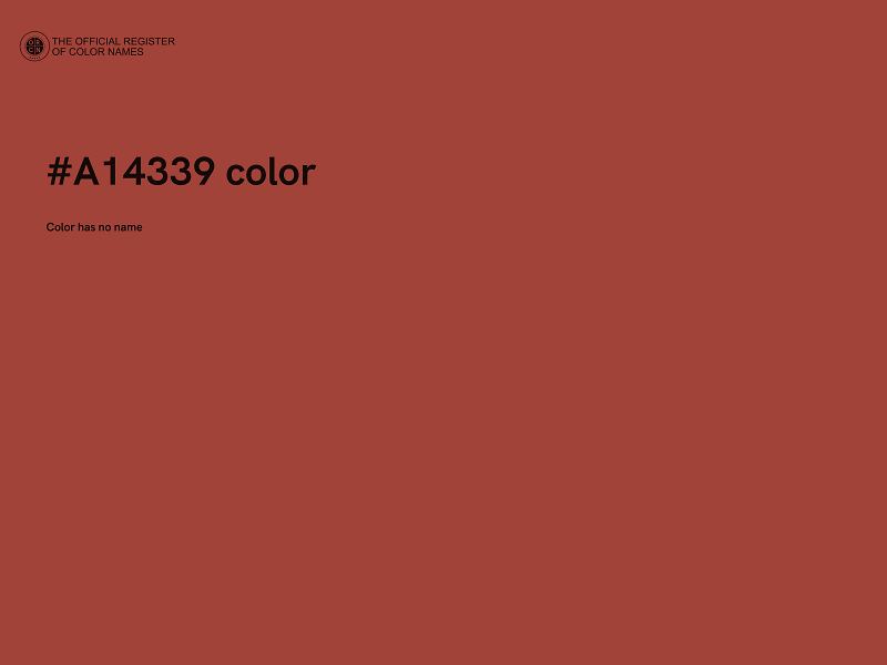 #A14339 color image