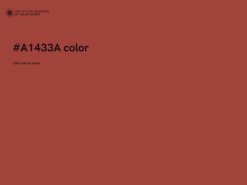 #A1433A color image