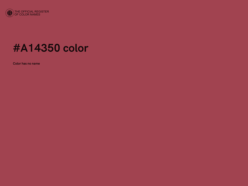 #A14350 color image