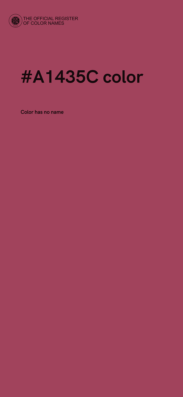 #A1435C color image