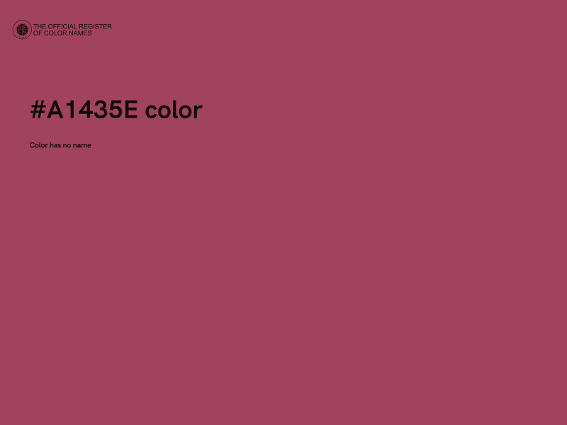 #A1435E color image