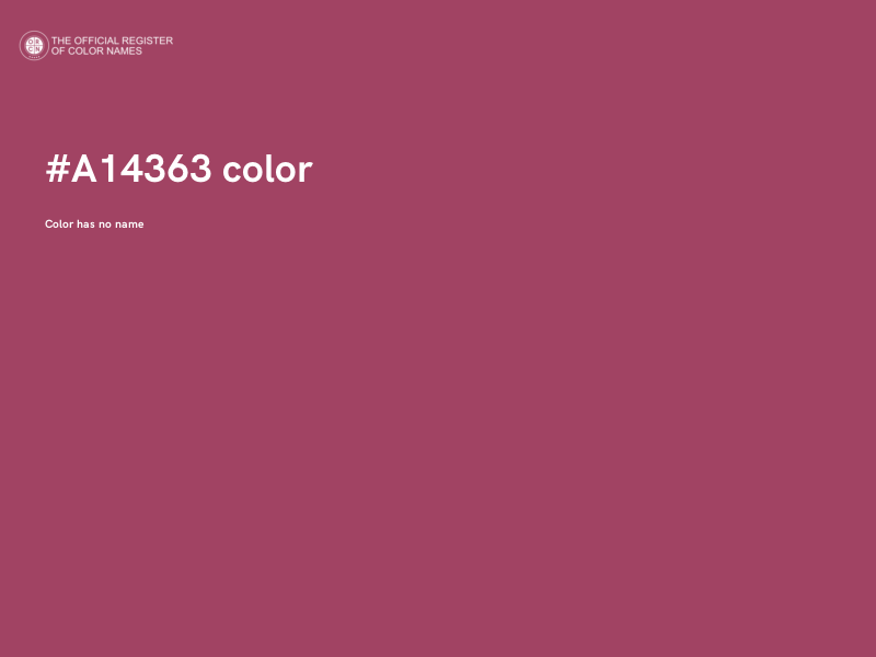 #A14363 color image