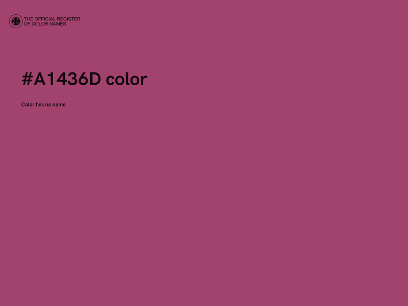 #A1436D color image