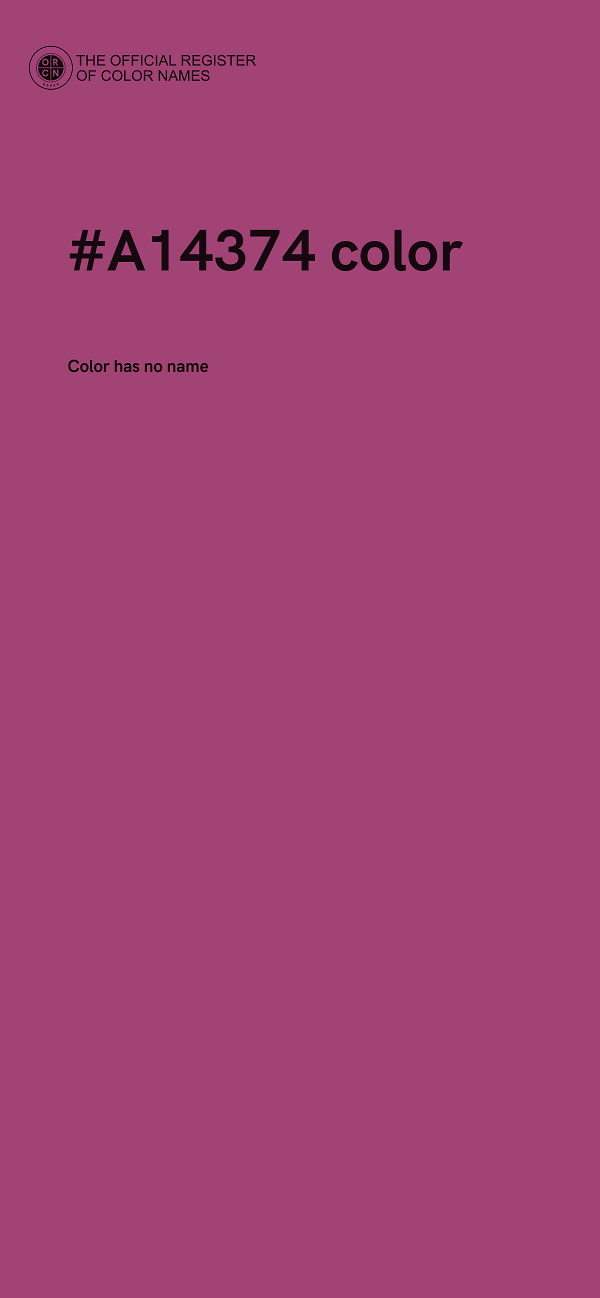 #A14374 color image