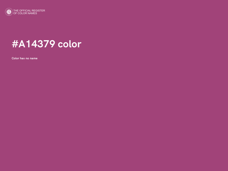 #A14379 color image
