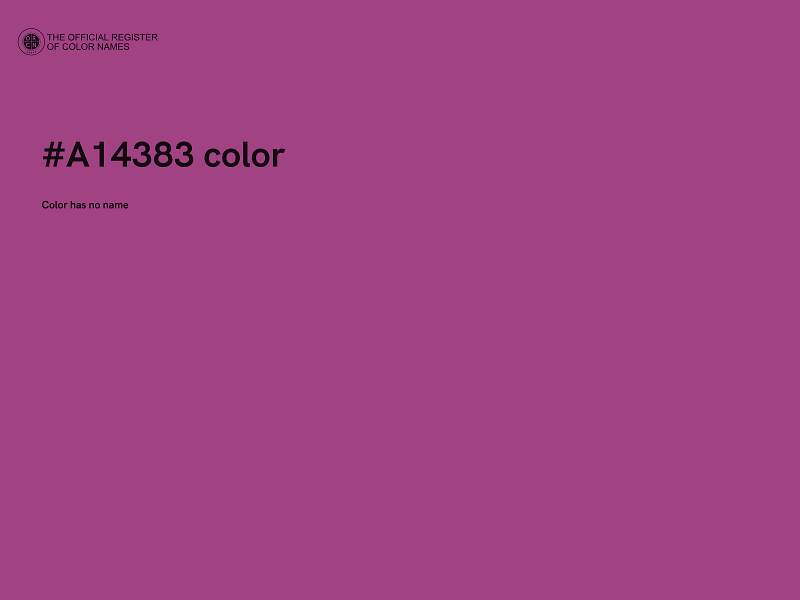 #A14383 color image