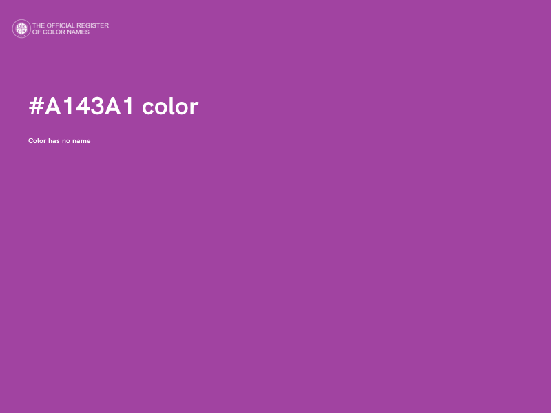 #A143A1 color image