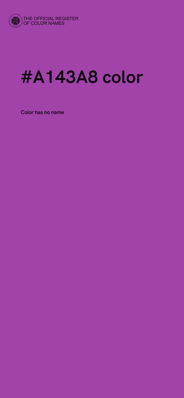 #A143A8 color image