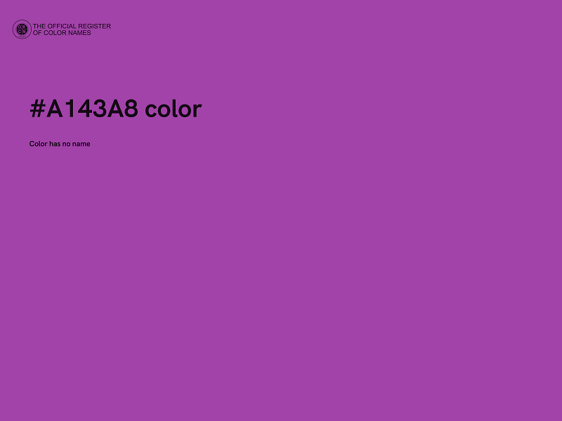 #A143A8 color image